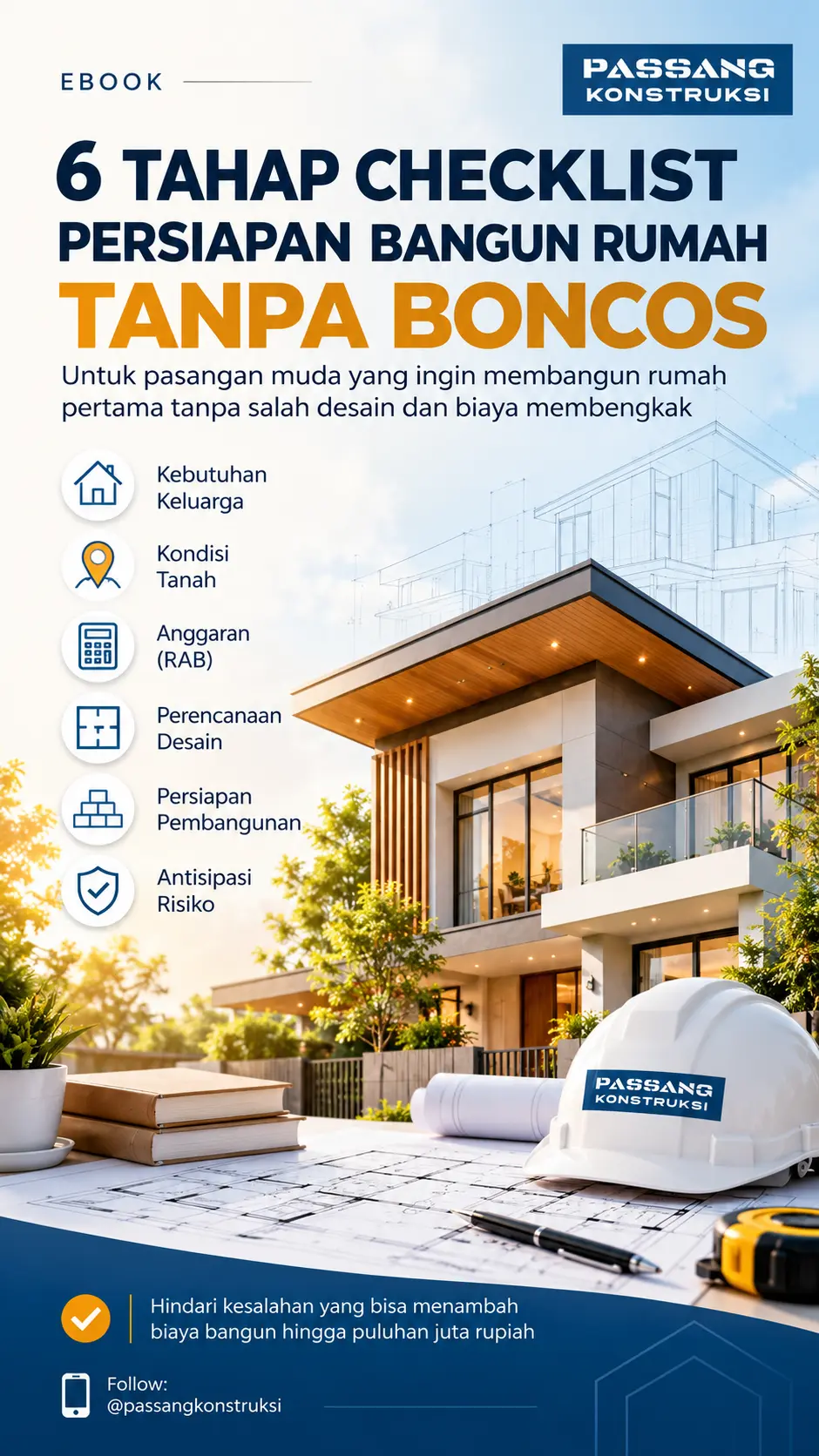 Cover ebook 6 Tahap Checklist Persiapan Bangun Rumah Tanpa Boncos