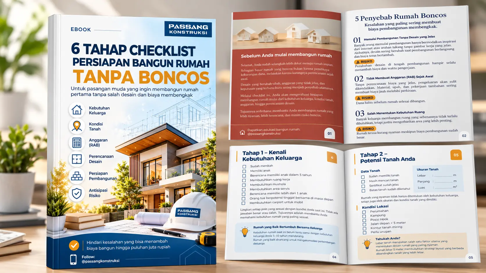 Preview isi ebook checklist persiapan bangun rumah
